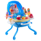 Max Kitchen Role Play Set Pretend Play Toy Kit for Kid with Portable Case Ice Cream Blue