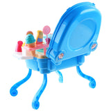 Max Kitchen Role Play Set Pretend Play Toy Kit for Kid with Portable Case Ice Cream Blue
