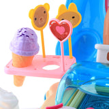 Max Kitchen Role Play Set Pretend Play Toy Kit for Kid with Portable Case Ice Cream Blue