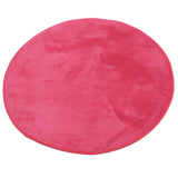 Maxbell 1.2M Soft Coral Fleece Kid Tent Carpet Rug Pad Bedroom Cushion Mat Rose Red