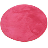 Maxbell 1.2M Soft Coral Fleece Kid Tent Carpet Rug Pad Bedroom Cushion Mat Rose Red