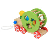 Maxbell Wooden Pull Toy Push and Pull Duck Pull Along Walking Toy for Baby Toddler