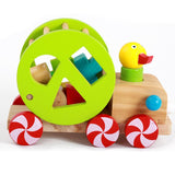 Maxbell Wooden Pull Toy Push and Pull Duck Pull Along Walking Toy for Baby Toddler