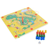 Maxbell Magnetic Maze Labyrinth Puzzles Wooden Board with Flying Chess Dinosaur