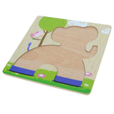 Maxbell Cartoon Cognitive Wooden Jigsaw Puzzles Kids Baby Educational Toy Elephant