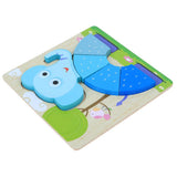 Maxbell Cartoon Cognitive Wooden Jigsaw Puzzles Kids Baby Educational Toy Elephant