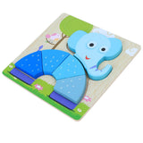 Maxbell Cartoon Cognitive Wooden Jigsaw Puzzles Kids Baby Educational Toy Elephant