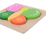 Maxbell Cartoon Cognitive Wooden Jigsaw Puzzles Kids Baby Educational Toy Butterfly