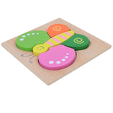 Maxbell Cartoon Cognitive Wooden Jigsaw Puzzles Kids Baby Educational Toy Butterfly