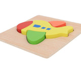 Maxbell Cartoon Cognitive Wooden Jigsaw Puzzles Kids Baby Educational Toy Airplane
