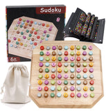 Maxbell Wooden Number Puzzle Sudoku Board Games Educational Toy for Adult Children