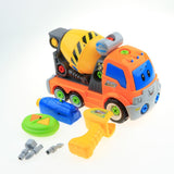 Maxbell Take Apart Toy RC Engineering Car w/ Drill Tool Assemble Kits Mixer Truck