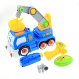 Maxbell Take Apart Toy RC Engineering Car w/ Drill Tool Assemble Kits Crane