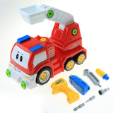 Maxbell DIY Disassembly Engineering Vehicles Tools Nuts Toy Set Fire Truck