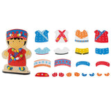 Maxbell Wooden Dress-Up Doll Lacing Beads Game Kids Educational Toy Set Hmong