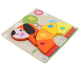 Maxbell Montessori Wooden 3D Animals Jigsaw Puzzle Board Kids Toys Gift Puppy