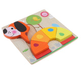 Maxbell Montessori Wooden 3D Animals Jigsaw Puzzle Board Kids Toys Gift Puppy