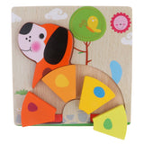 Maxbell Montessori Wooden 3D Animals Jigsaw Puzzle Board Kids Toys Gift Puppy