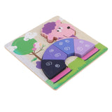 Maxbell Montessori Wooden 3D Animals Jigsaw Puzzle Board Kids Toys Gift Sheep