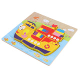 Maxbell Montessori Wooden 3D Animals Jigsaw Puzzle Board Kids Toys Gift Cruise