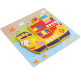 Maxbell Montessori Wooden 3D Animals Jigsaw Puzzle Board Kids Toys Gift Cruise