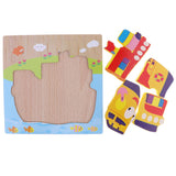 Maxbell Montessori Wooden 3D Animals Jigsaw Puzzle Board Kids Toys Gift Cruise