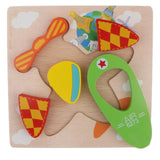 Maxbell Montessori Wooden 3D Animals Jigsaw Puzzle Board Kids Toys Gift Fighter