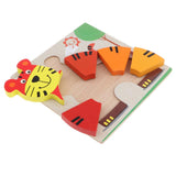 Maxbell Montessori Wooden 3D Animals Jigsaw Puzzle Board Kids Toys Gift Tiger