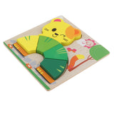 Maxbell Montessori Wooden 3D Animals Jigsaw Puzzle Board Kids Toys Gift Cat