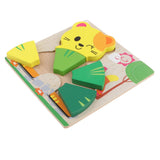 Maxbell Montessori Wooden 3D Animals Jigsaw Puzzle Board Kids Toys Gift Cat