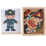 Maxbell Wooden Matching Change Clothes Puzzles Jigsaw Educational Toy Children Kids