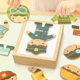 Maxbell Wooden Matching Change Clothes Puzzles Jigsaw Educational Toy Children Kids