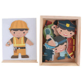 Maxbell Wooden Matching Change Clothes Puzzles Jigsaw Educational Toy Children Kids