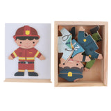 Maxbell Wooden Matching Change Clothes Puzzles Jigsaw Educational Toy Children Kids