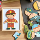 Maxbell Wooden Matching Change Clothes Puzzles Jigsaw Educational Toy Children Kids