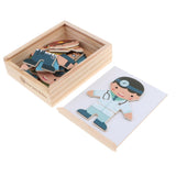 Maxbell Wooden Matching Change Clothes Puzzles Jigsaw Educational Toy Children Kids