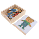 Maxbell Wooden Bear Change Clothes Puzzles Jigsaw Educational Toy Children Kids