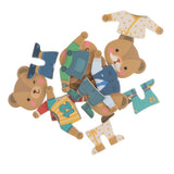 Maxbell Wooden Bear Change Clothes Puzzles Jigsaw Educational Toy Children Kids
