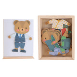 Maxbell Wooden Bear Change Clothes Puzzles Jigsaw Educational Toy Children Kids