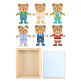Maxbell Wooden Bear Change Clothes Puzzles Jigsaw Educational Toy Children Kids