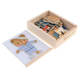 Maxbell Wooden Bear Change Clothes Puzzles Jigsaw Educational Toy Children Kids