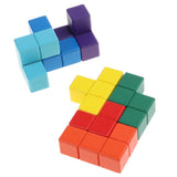 Maxbell Wooden Soma Cube Tetris Puzzle Box Stacking Blocks 3D Brain Teaser Toy