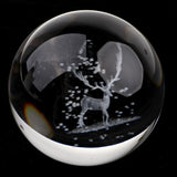 Maxbell 80mm Clear Crystal Ball Photography Prop Table Decoration Elk