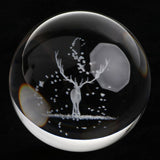 Maxbell 80mm Clear Crystal Ball Photography Prop Table Decoration Elk