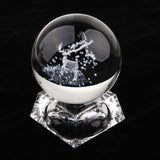 Maxbell 80mm Clear Crystal Ball Photography Prop Table Decoration Elk