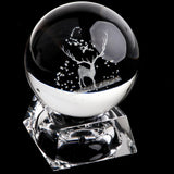Maxbell 80mm Clear Crystal Ball Photography Prop Table Decoration Elk