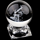 Maxbell 80mm Clear Crystal Ball Photography Prop Table Decoration Elk