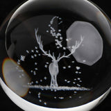 Maxbell 80mm Clear Crystal Ball Photography Prop Table Decoration Elk