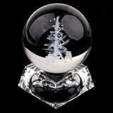 Maxbell 80mm Clear Crystal Ball Photography Prop Table Decoration Christmas Tree