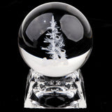 Maxbell 80mm Clear Crystal Ball Photography Prop Table Decoration Christmas Tree